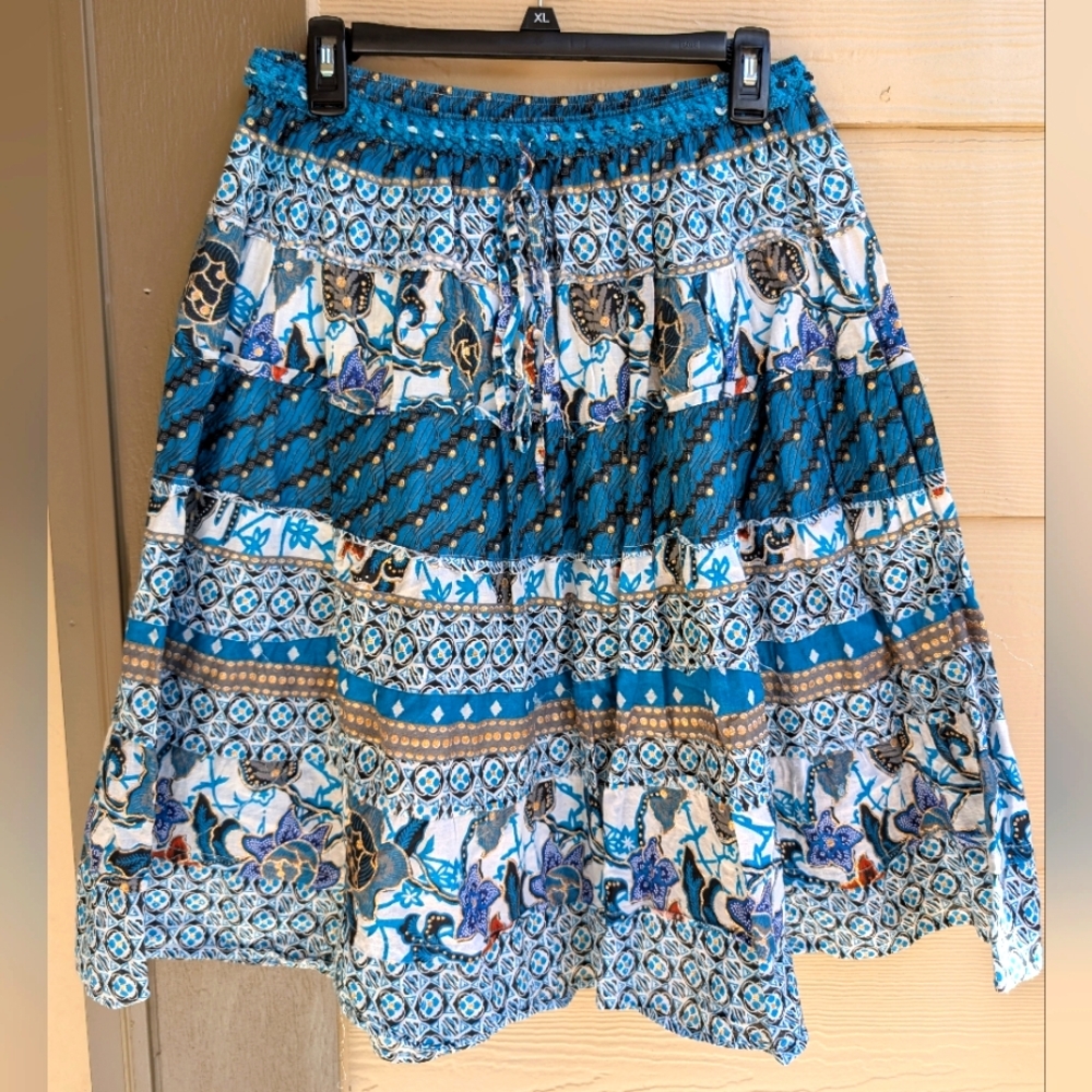 Floral Boho Patchwork Skirt